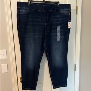 Tommy Hilfiger Gramercy Cut Dark Indigo Stretch Denim Cropped Skinny Jeans